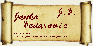 Janko Medarović vizit kartica